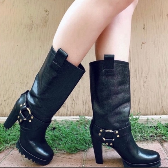 Tory Burch Shoes - Tory Burch Rainelle Harness Riding Leather Boots